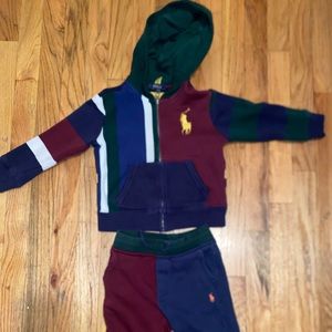 Ralph Lauren Color Block Sweat Outfit Size 3/3T